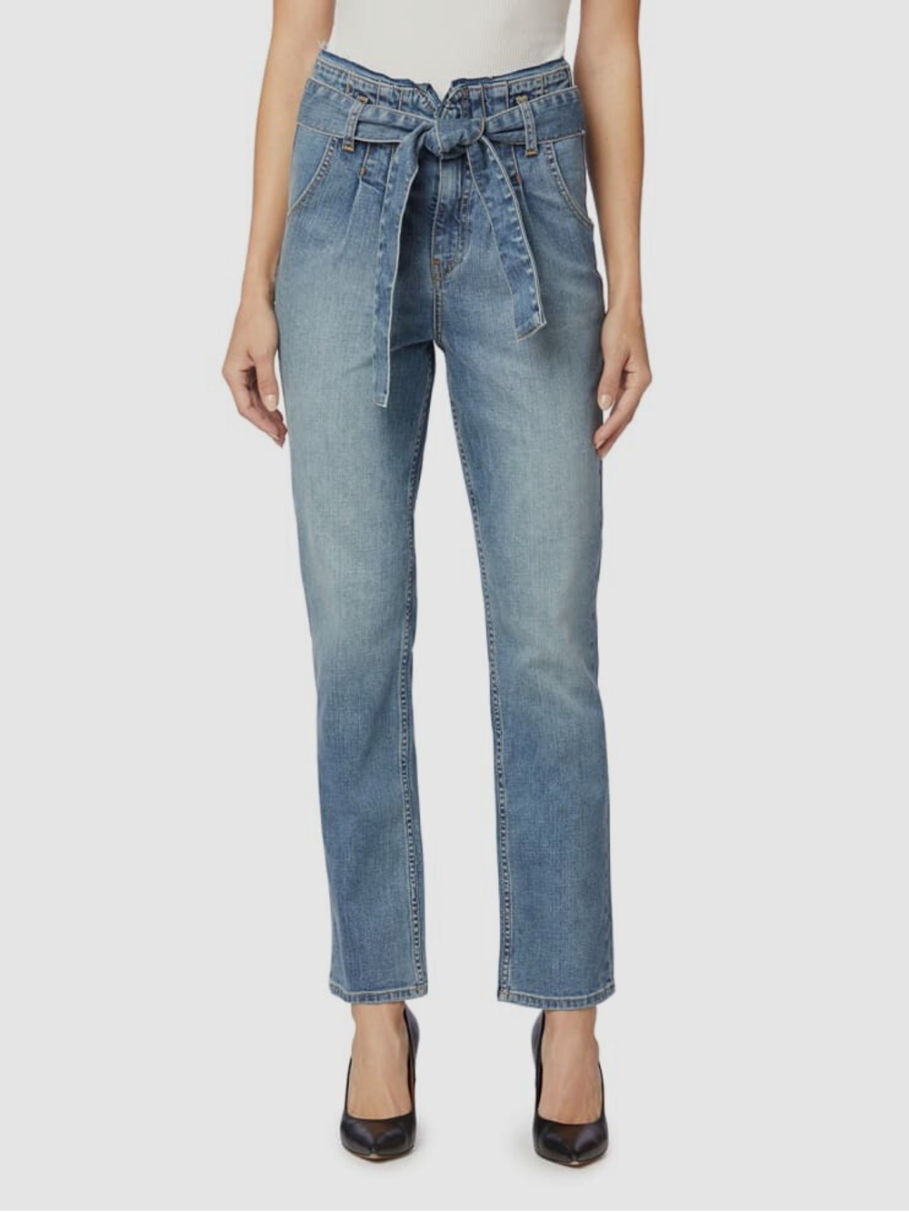 Hudson Remi High-Rise Paperbag Straight Jean Size 32